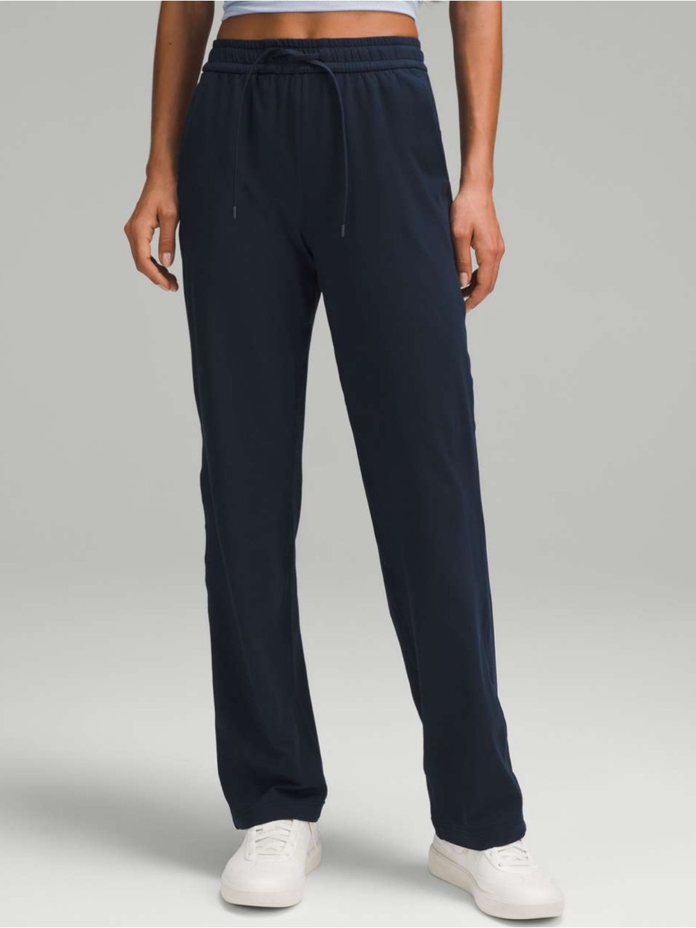 Lululemon Soft Jersey Straight Leg Mid Rise Pant *Regular - True Navy - Lounge 6